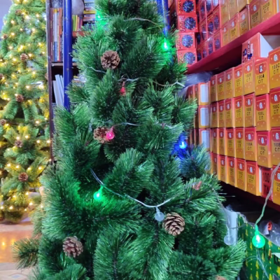 arbol verde navideño 1.2m