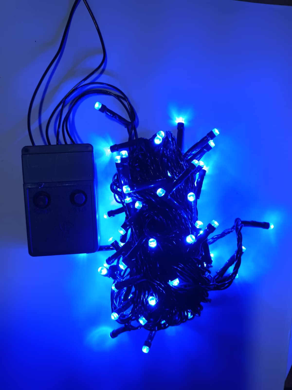100 Luces lineal 7m musical azul