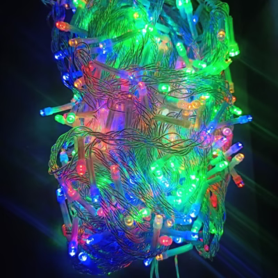 400 Luces lineal 28m multicolor musical cable transparente