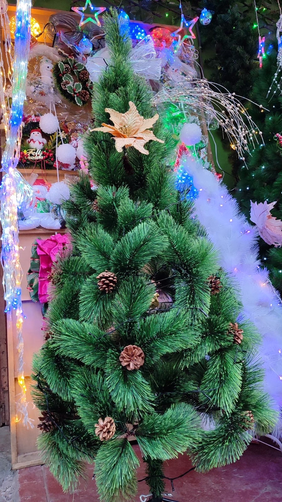 arbol verde navideño economico 1.5m