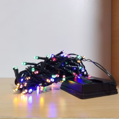 100 Luces Lineales con panel solar multicolor