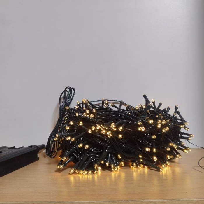 300 Luces Lineales con panel solar ámbar