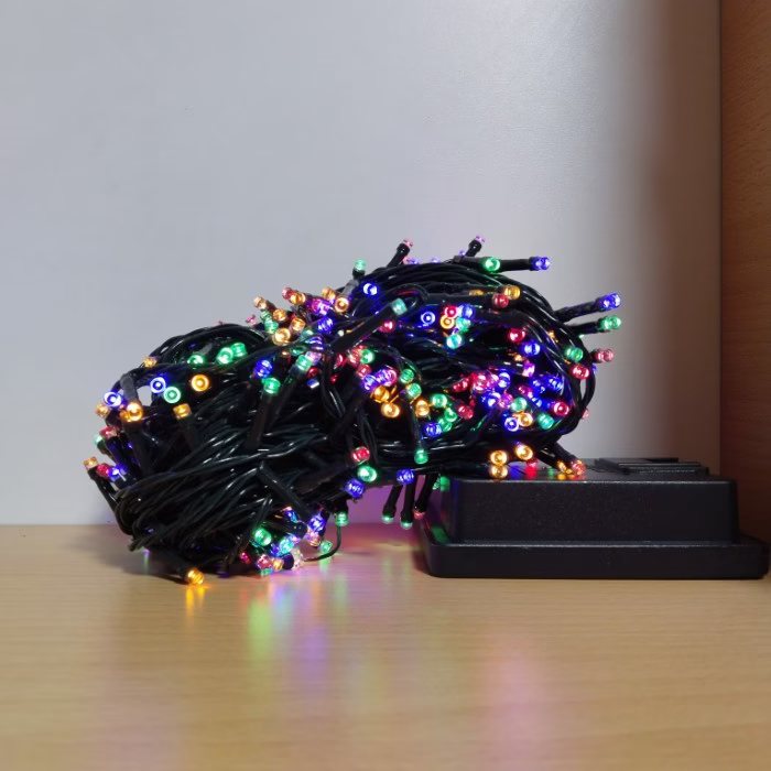 300 Luces Lineales con panel solar multicolor