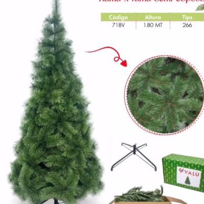 Árbol navideño Canadiense semicoposo de 1.8m