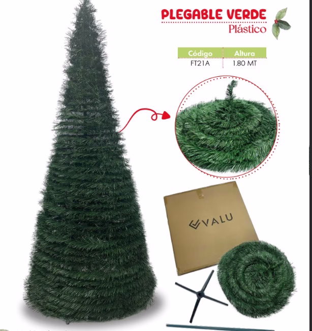 Árbol plegable 2.1m verde - Imagen 2