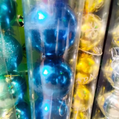 Esferas en tubo x12 Azul 8cm