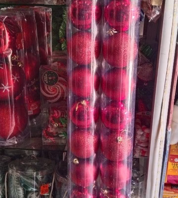 Esferas en tubo x12 Rojo 8cm