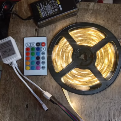 Cinta led ámbar con control remoto de 5 metros