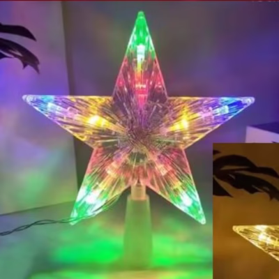 Estrella para árbol multicolor en caja