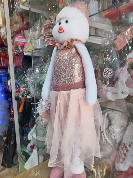 Patilarga muñeco de nieve rosado 2